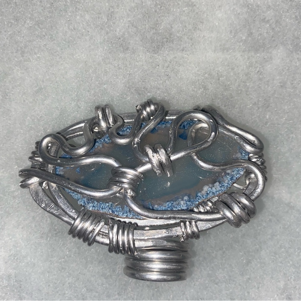 Large Handmade Silver Stone Ring